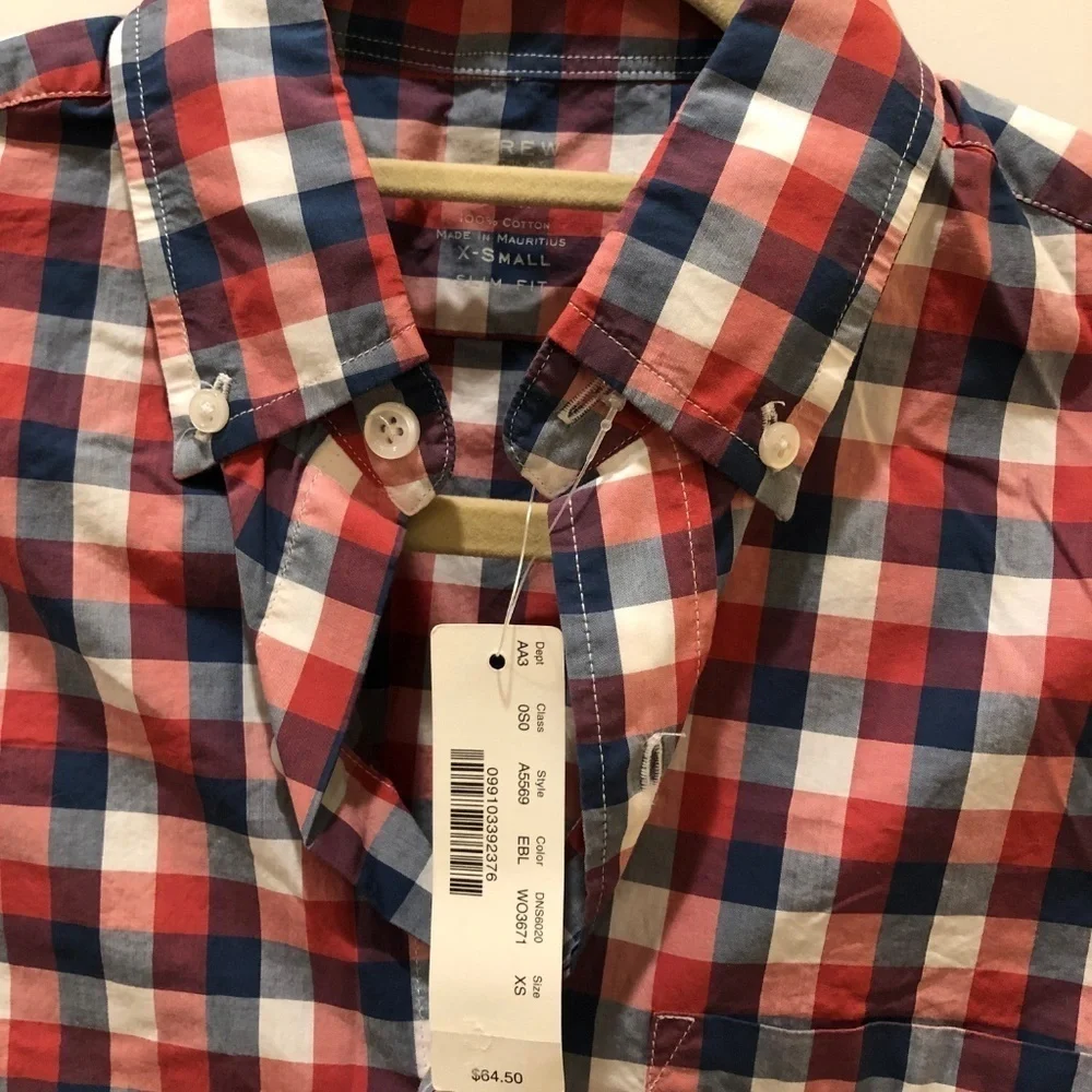 J. Crew NWT Slim lightweight shirt in gingham
